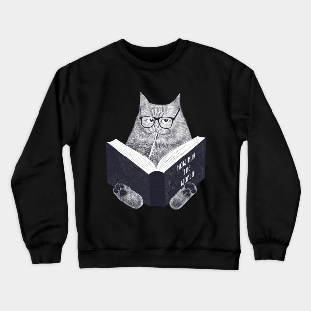 Smart cat Crewneck Sweatshirt by kodamorkovkart